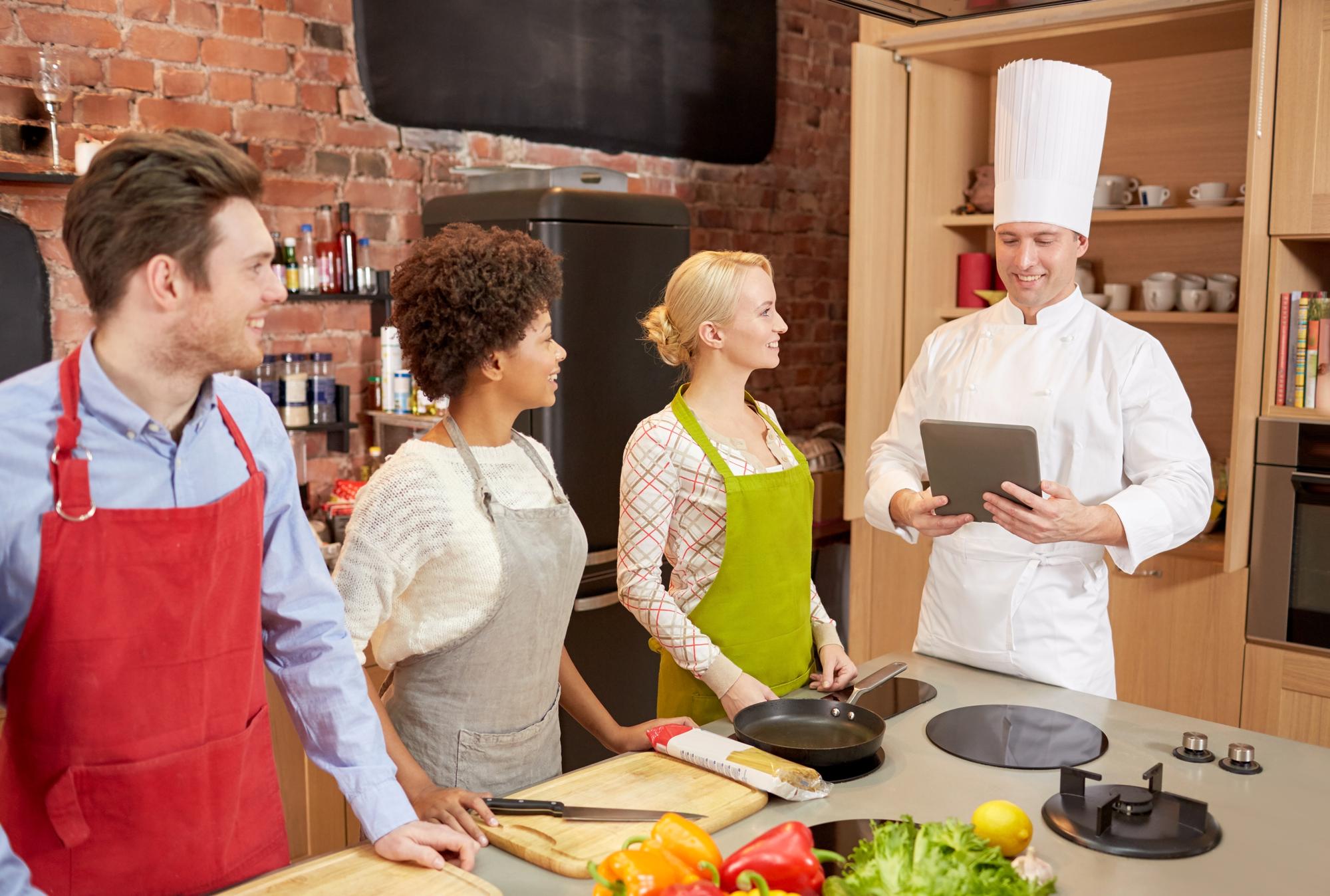 Setup di cucina per esercitazione tecnica